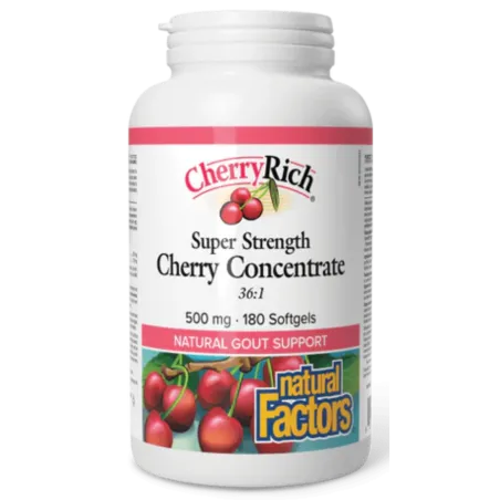 CherryRich Super Strength Cherry Concentrate 500 mg, 180 Softgels | Safest & Easiest Shopping Vitamins Online | VITASHOP