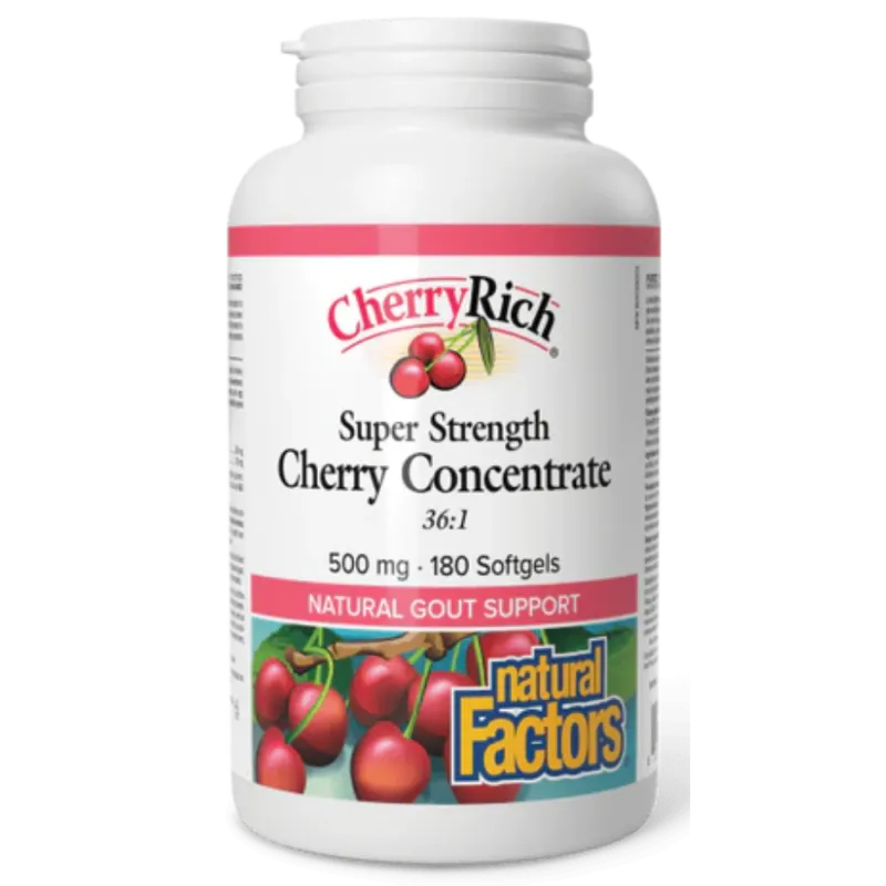 CherryRich Super Strength Cherry Concentrate 500 mg, 180 Softgels | Safest & Easiest Shopping Vitamins Online | VITASHOP