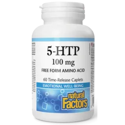 Natural Factors 5-HTP 100 mg, 60 Time-Release Caplets | 每天不同折扣, 全网最低价格 | 种类齐全的保健品店铺 VITASHOP, 只有你想不到, 没有你买不到 !