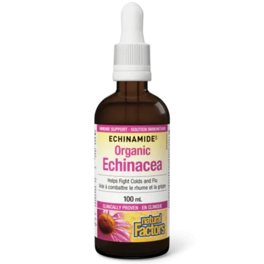 Natural Factors ECHINAMIDE Echinacea Fresh Herb Tincture, 100 mL | Unbeatable Prices, Daily Deals | VITASHOP