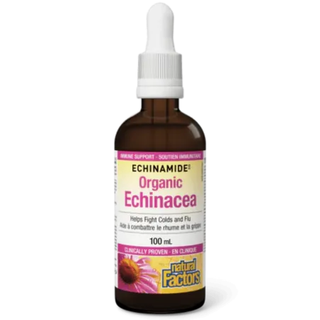 Natural Factors ECHINAMIDE Echinacea Fresh Herb Tincture, 100 mL | Unbeatable Prices, Daily Deals | VITASHOP