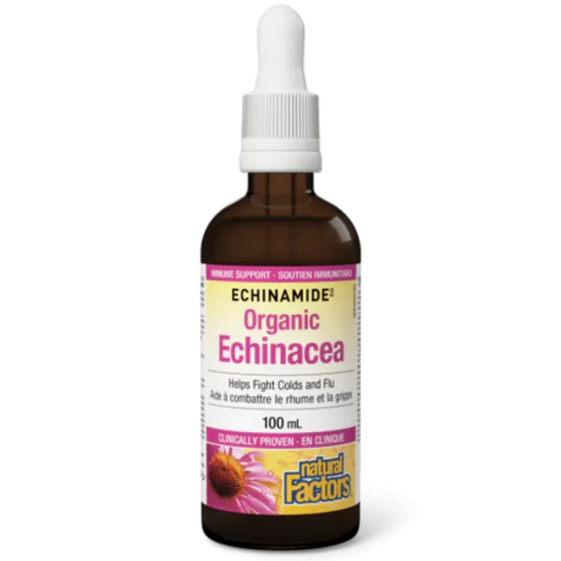 Natural Factors ECHINAMIDE Echinacea Fresh Herb Tincture, 100 mL | Unbeatable Prices, Daily Deals | VITASHOP