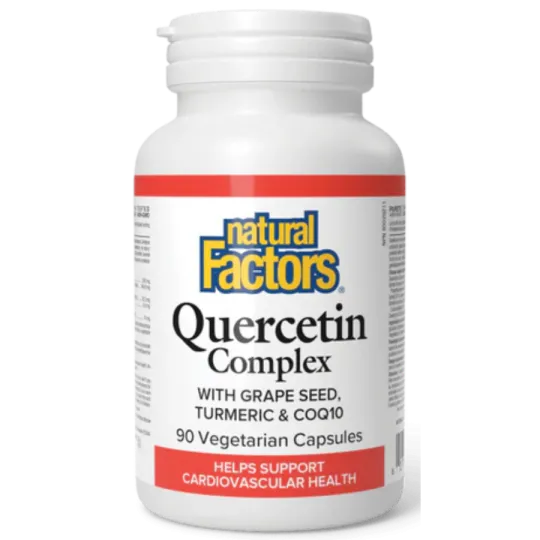 Complexe de quercétine avec pépins de raisin, curcuma et CoQ10, 90 capsules végétariennes | Safest & Easiest Shopping Vitamins O