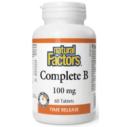 Natural Factors Complete B 100 mg Timed Release, 60 Tablets | 每天不同折扣, 全网最低价格 | 种类齐全的保健品店铺 VITASHOP, 只有你想不到, 没有你买不到 !