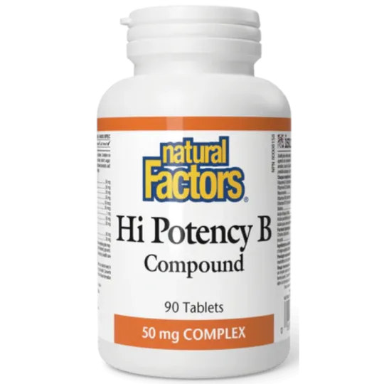 Natural Factors 내추럴 팩터스 하이 포텐시 B 화합물 50mg, 90정 | 매일 업데이트되는 특가 상품 | VITASHOP