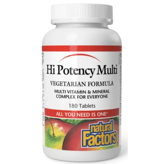 Natural Factors Hi Potency Multi Vegetarian Formula, 180 Tablets | Unbeatable Prices, Daily Deals | VITASHOP