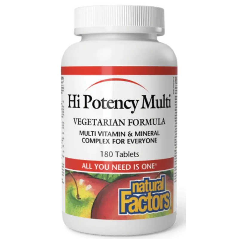 Natural Factors Hi Potency Multi Vegetarian Formula, 180 Tablets | Unbeatable Prices, Daily Deals | VITASHOP