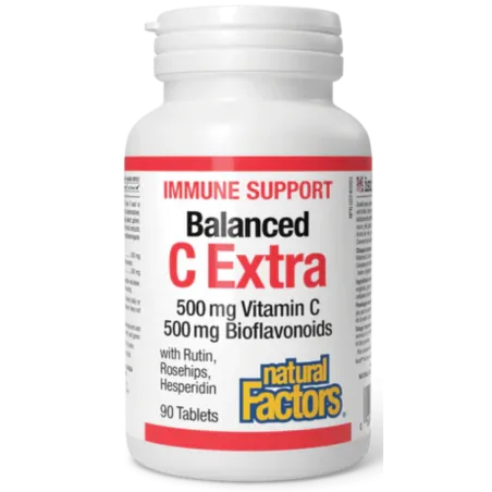 Équilibré C Extra avec Rutine, Églantier, Hespéridine 500 mg / 500 mg | Safest & Easiest Shopping Vitamins Online | VITASHOP