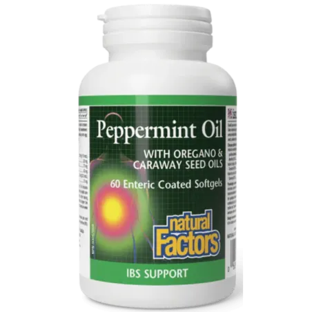 Huile de menthe poivrée, 60 gélules à enrobage entérique | Safest & Easiest Shopping Vitamins Online | VITASHOP