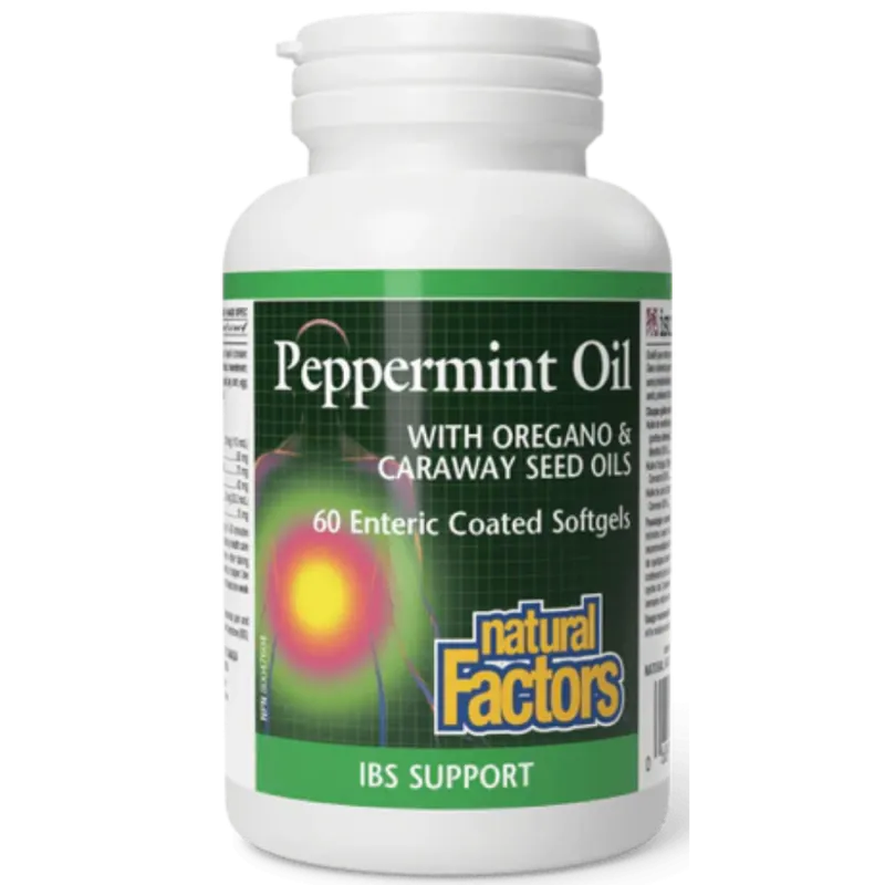 Natural Factors Peppermint Oil, 60 Enteric Coated Softgels | 每天不同折扣, 全网最低价格 | 种类齐全的保健品店铺 VITASHOP, 只有你想不到, 没有你买不到 !