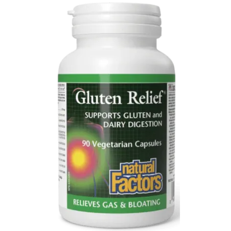 Natural Factors Gluten Relief, 90 Vegetarian Capsules | Unbeatable Prices, Daily Deals | VITASHOP