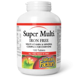 Natural Factors Super Multi Iron Free, 180 Tablets | Unbeatable Prices, Daily Deals | VITASHOP