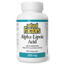 Natural Factors 내추럴 팩터스 알파 리포산 200 mg, 60 캡슐 | 매일 업데이트되는 특가 상품 | VITASHOP