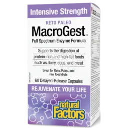 Natural Factors MacroGest Keto Paleo Intensive Strength, 60 Delayed Release Capsules | Unbeatable Prices, Daily Deals | VITASHOP