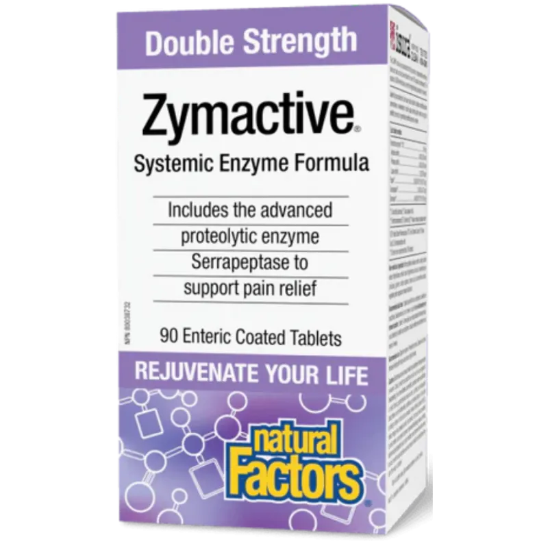 Natural Factors 내추럴 팩터스 Zymactive Double Strength, 90 장용 코팅 정제 | 매일 업데이트되는 특가 상품 | VITASHOP