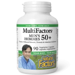 Natural Factors 내추럴 팩터스 남성용 50+ 멀티팩터, 식물성 캡슐 90정 | 매일 업데이트되는 특가 상품 | VITASHOP