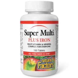 Natural Factors Super Multi Plus Iron, 180 Tablets | Unbeatable Prices, Daily Deals | VITASHOP