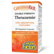Natural Factors CurcuminRich Theracurmin Double Strength, 120 Vegetarian Capsules | Unbeatable Prices, Daily Deals | VITASHOP