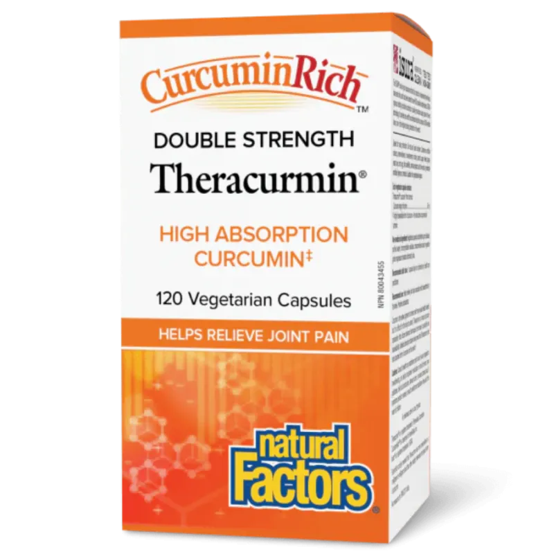 Natural Factors CurcuminRich Theracurmin Double Strength, 120 Vegetarian Capsules | Unbeatable Prices, Daily Deals | VITASHOP