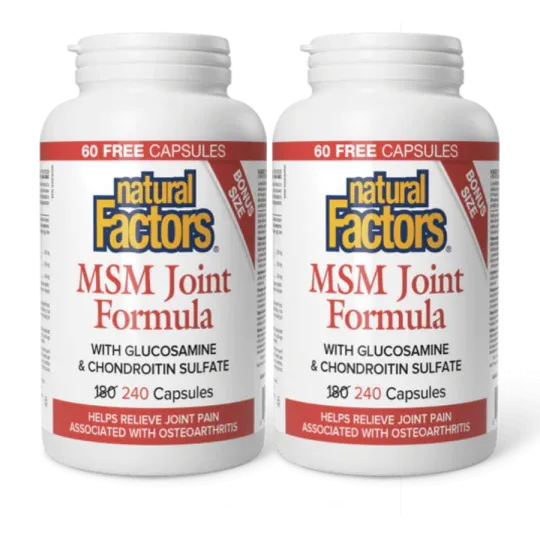 Natural Factors [2 for Deal] MSM 关节配方 240 粒 | 每天不同折扣, 全网最低价格 | 种类齐全的保健品店铺 VITASHOP, 只有你想不到, 没有你买不到 !