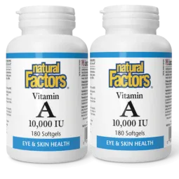 Natural Factors [2 for Deal] Vitamin A 10000 IU, 180 Softgels | Unbeatable Prices, Daily Deals | VITASHOP