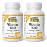 Natural Factors [2 FOR DEAL] Vitamin K+D 120 mcg / 1000 IU, 180 Softgels | 매일 업데이트되는 특가 상품 | VITASHOP