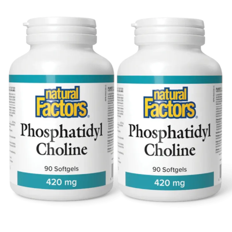 Natural Factors [2 for Deal] Phosphatidyl Choline 420 mg, 90 Softgels | Unbeatable Prices, Daily Deals | VITASHOP