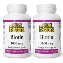 Biotine 1000 mcg, 90 Capsules Végétariennes | Safest & Easiest Shopping Vitamins Online | VITASHOP