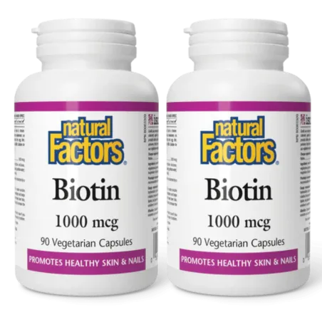 Biotine 1000 mcg, 90 Capsules Végétariennes | Safest & Easiest Shopping Vitamins Online | VITASHOP