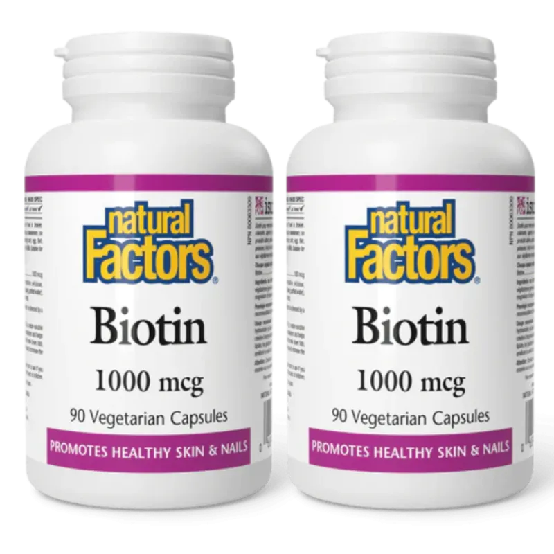 Natural Factors [2 for Deal] 生物素 1000 微克 90 颗素食胶囊 | 每天不同折扣, 全网最低价格 | 种类齐全的保健品店铺 VITASHOP, 只有你想不到, 没有你买不到 !