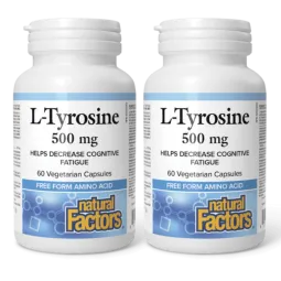 Natural Factors [2 for Deal] L-Tyrosine 500 mg, 60 Vegetarian Capsules | Unbeatable Prices, Daily Deals | VITASHOP