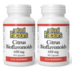 Natural Factors [2 for Deal] 내추럴 팩터스 시트러스 바이오플라보노이드 플러스 헤스페리딘 650 mg, 90 캡슐 | 매일 업데이트되는 특가 상품 | VITASHOP