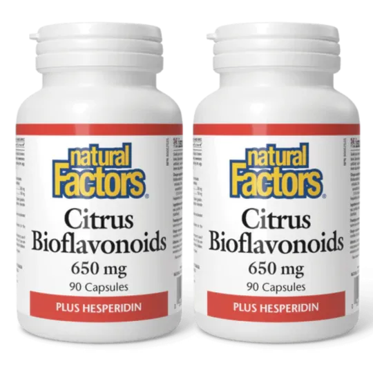 Natural Factors [2 for Deal] Citrus Bioflavonoids Plus Hesperidin 650 mg, 90 Capsules | Unbeatable Prices, Daily Deals | VITASHO
