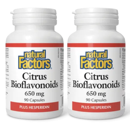 Natural Factors [2 for Deal] Citrus Bioflavonoids Plus Hesperidin 650 mg, 90 Capsules | Unbeatable Prices, Daily Deals | VITASHO
