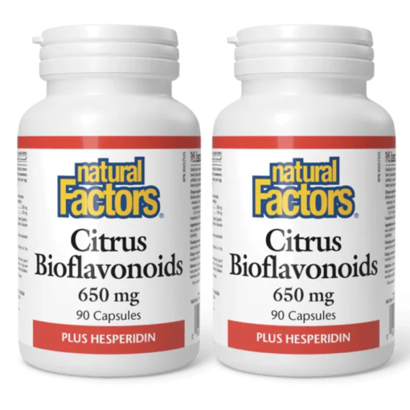 Natural Factors [2 for Deal] Citrus Bioflavonoids Plus Hesperidin 650 mg, 90 Capsules | Unbeatable Prices, Daily Deals | VITASHO