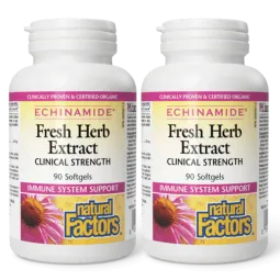 Natural Factors [2 for Deal] ECHINAMIDE Fresh Herb Extract Clinical Strength, 90 Softgels | Unbeatable Prices, Daily Deals | VIT