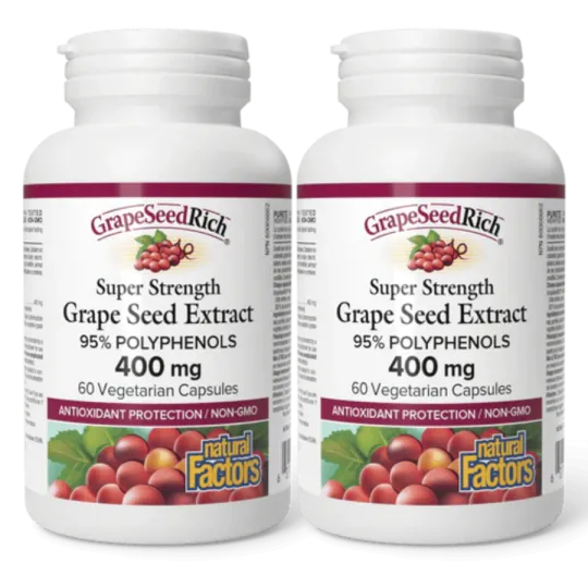 Natural Factors Super Strength Grape Seed Extract 400mg 60caps