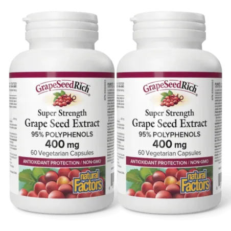 Natural Factors Super Strength Grape Seed Extract 400mg 60caps