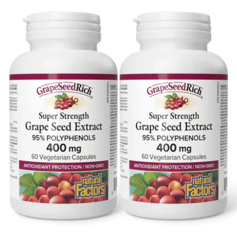 Natural Factors Super Strength Grape Seed Extract 400mg 60caps