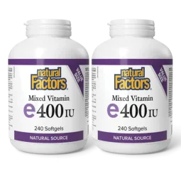 Natural Factors [2 for Deal]  混合维生素 E 400 IU 天然来源, 240 咀软胶囊 | 每天不同折扣, 全网最低价格 | 种类齐全的保健品店铺 VITASHOP, 只有你想不到, 没有你买不到 !