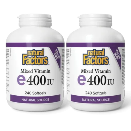 Natural Factors [2 for Deal]  混合维生素 E 400 IU 天然来源, 240 咀软胶囊 | 每天不同折扣, 全网最低价格 | 种类齐全的保健品店铺 VITASHOP, 只有你想不到, 没有你买不到 !