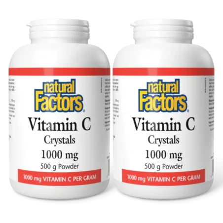 Natural Factors [2 for Deal] 维生素 C 晶体 1000 毫克 500 克 | 每天不同折扣, 全网最低价格 | 种类齐全的保健品店铺 VITASHOP, 只有你想不到, 没有你买不到 !