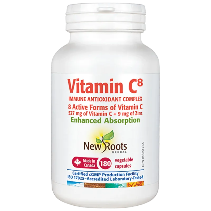 New Roots Vitamin C8 180 Capsules | 每天不同折扣, 全网最低价格 | 种类齐全的保健品店铺 VITASHOP, 只有你想不到, 没有你买不到 !