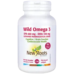 New Roots Wild Omega 3 EPA 660 mg DHA 330 mg 120 Softgels | Unbeatable Prices, Daily Deals | VITASHOP
