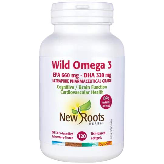 New Roots Wild Omega 3 EPA 660 mg DHA 330 mg 120 Softgels | 每天不同折扣, 全网最低价格 | 种类齐全的保健品店铺 VITASHOP, 只有你想不到, 没有你买不到 !