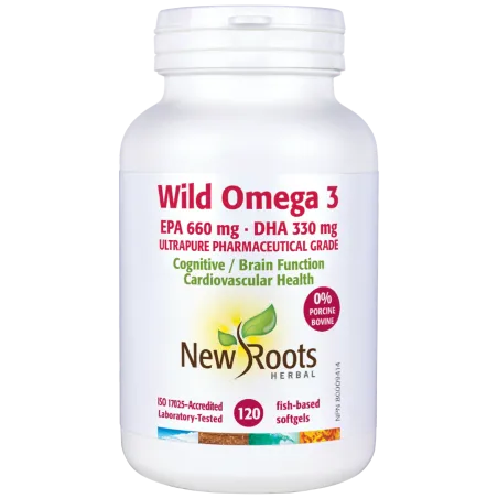 New Roots Wild Omega 3 EPA 660 mg DHA 330 mg 120 Softgels | 每天不同折扣, 全网最低价格 | 种类齐全的保健品店铺 VITASHOP, 只有你想不到, 没有你买不到 !