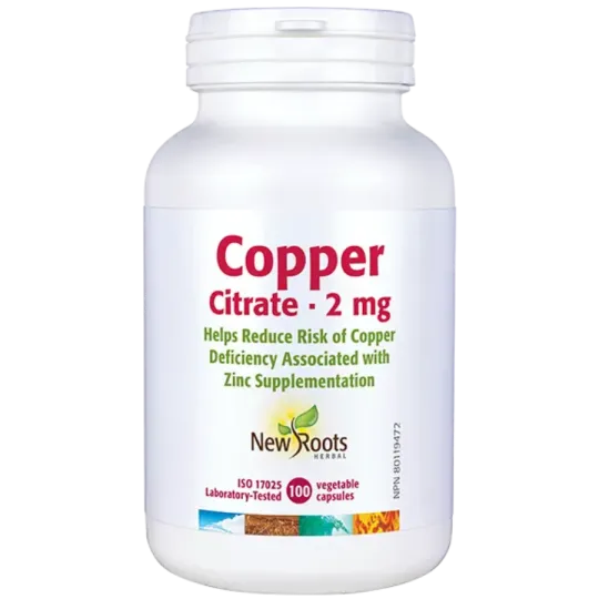 New Roots Copper Citrate  2 mg 100capsules | Unbeatable Prices, Daily Deals | VITASHOP