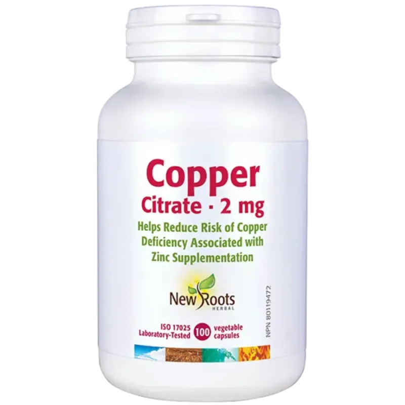 New Roots Copper Citrate  2 mg 100capsules | Unbeatable Prices, Daily Deals | VITASHOP