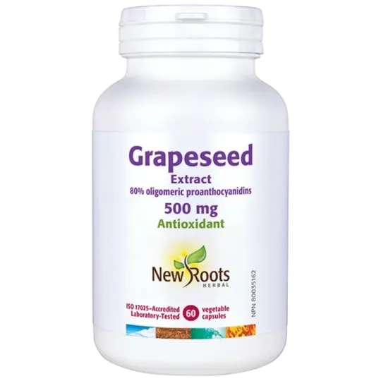 New Roots Grapeseed Extract 500 mg 60 Capsules | Unbeatable Prices, Daily Deals | VITASHOP