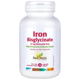 New Roots Iron Bisglycinate 35 mg Elemental 30 Capsules | 每天不同折扣, 全网最低价格 | 种类齐全的保健品店铺 VITASHOP, 只有你想不到, 没有你买不到 !